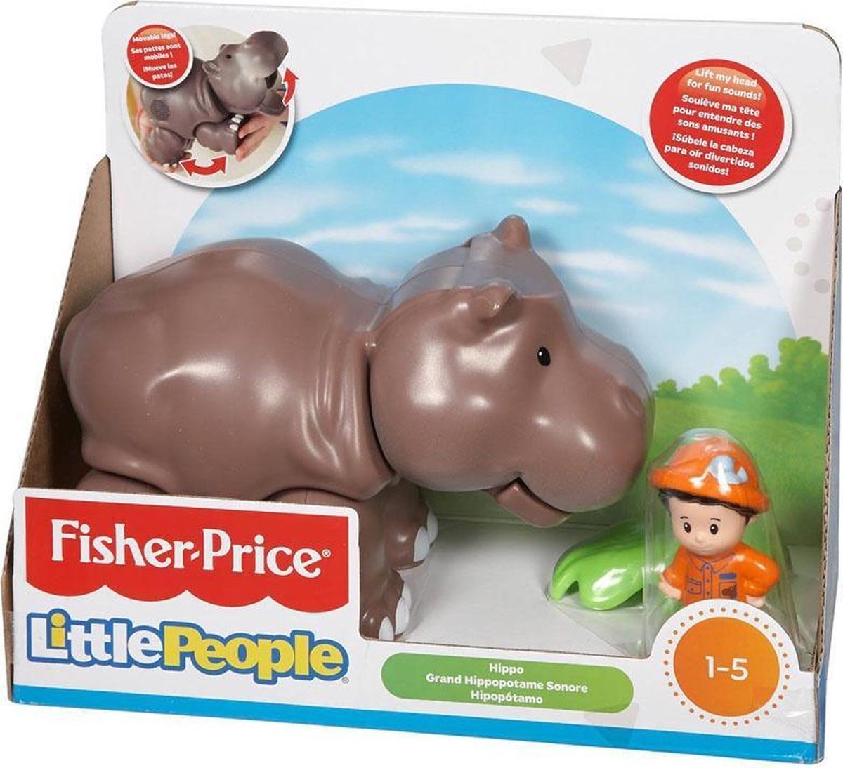 beha club Wees tevreden Fisher Price Little People Grote Dieren Nijlpaard | bol.com