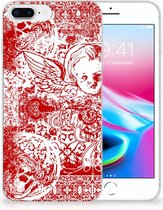 iPhone 7 Plus | 8 Plus TPU Siliconen Hoesje Design Angel Skull Red