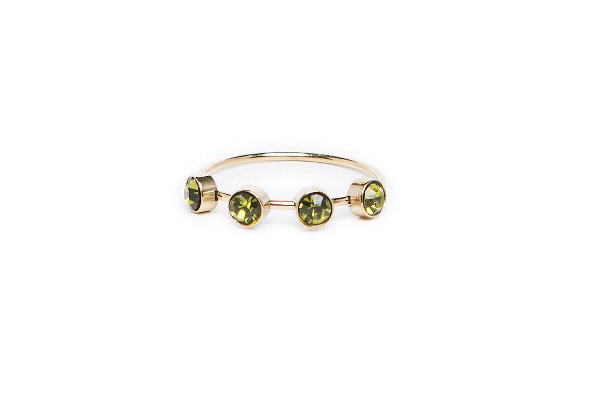 SILIS RING | GREEN STRASS | THE RING SMALL STRASS