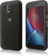 Moto G4 / Moto G4 Plus Soft line touch back hoesje / TPU case cover Zwart