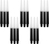 Dragon darts - Two Tone zwart - medium - dart shafts - multipack 5 sets - darts shafts