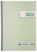 4x Exacompta factuurboek, 29,7x21cm, tweetalig, dupli (50x2 vel)