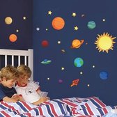 Muursticker sterrenhemel heelal planeten | kinderkamer | modern - decoratie - stoer