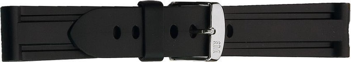 Morellato horlogeband Mariner U2859198019CR24 - PMU019MARINE24 Rubber Zwart 24mm