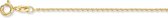 Glow 301.0001.42 ketting zilver goudkleurig 42cm