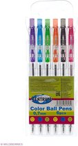 Balpen Gekleurd schrijvend set van 6