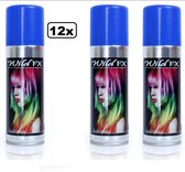 12x Haarspray blauw 125 ml