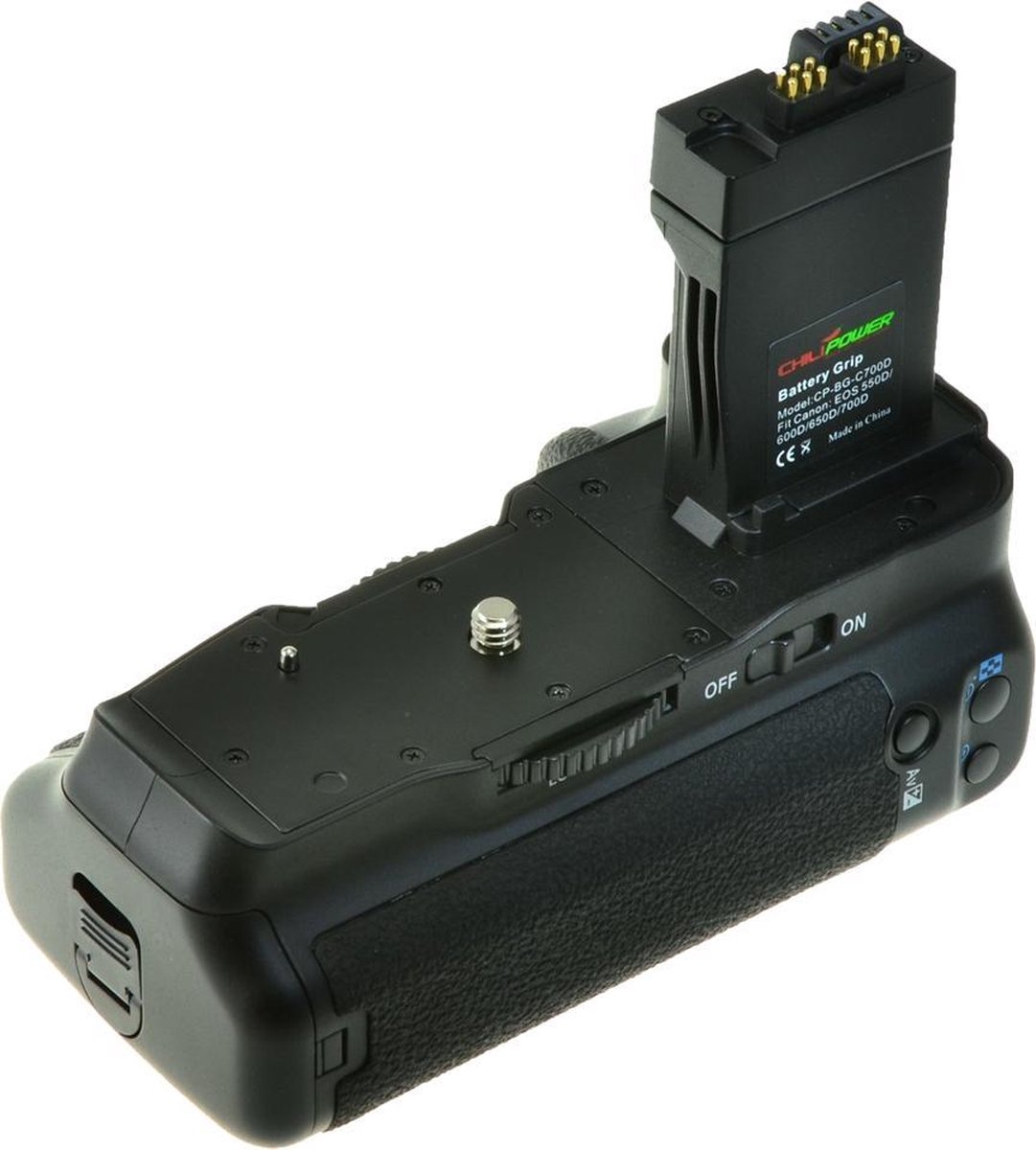 ChiliPower Battery-grip voor Canon EOS 550D, 600D, 650D en 700D | bol.com