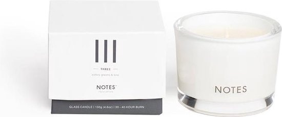Notes Candle Small III - Three
