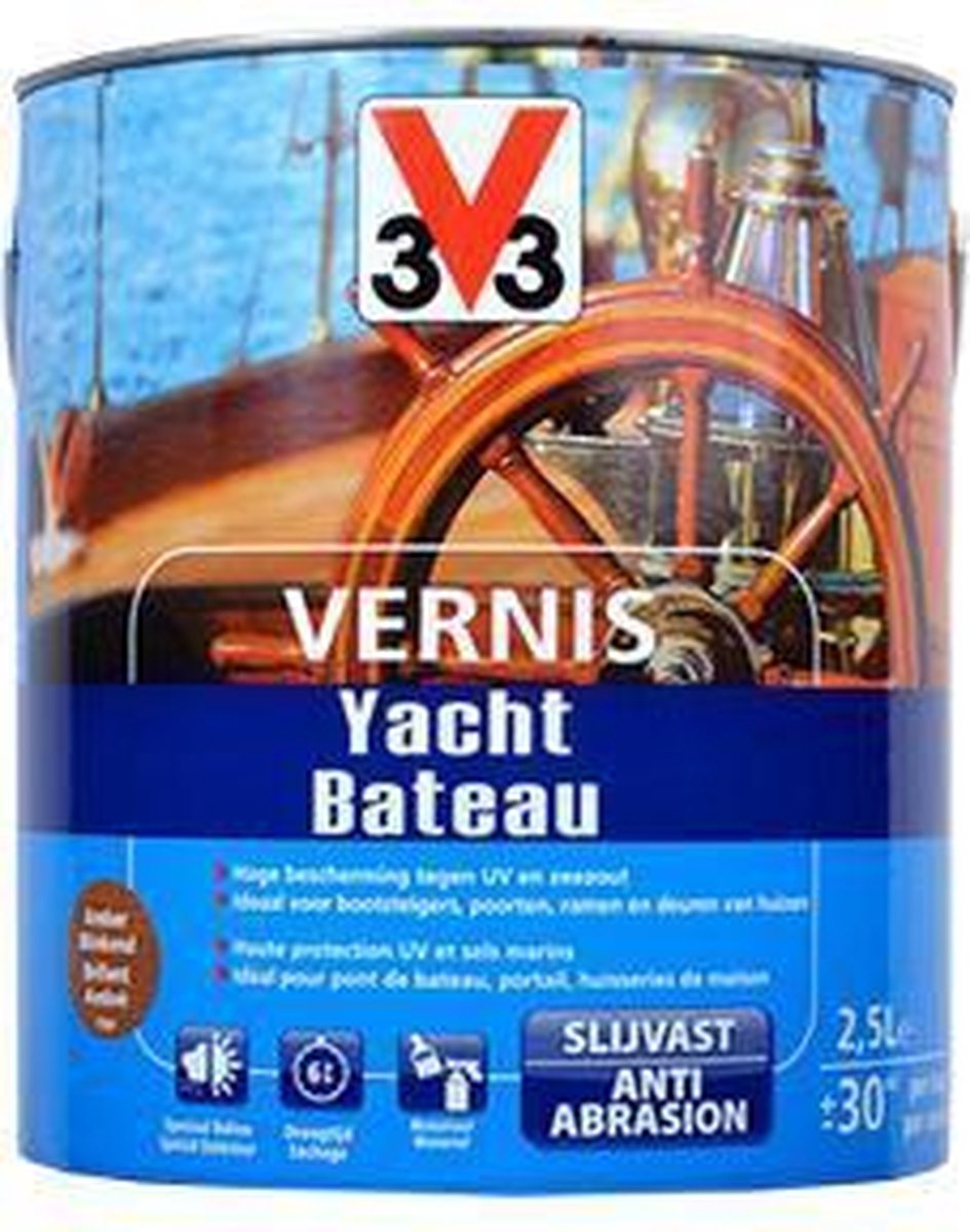 V33 Yacht Vernis - Amber - 2,5 l - Hoogglans - 12 m²/l