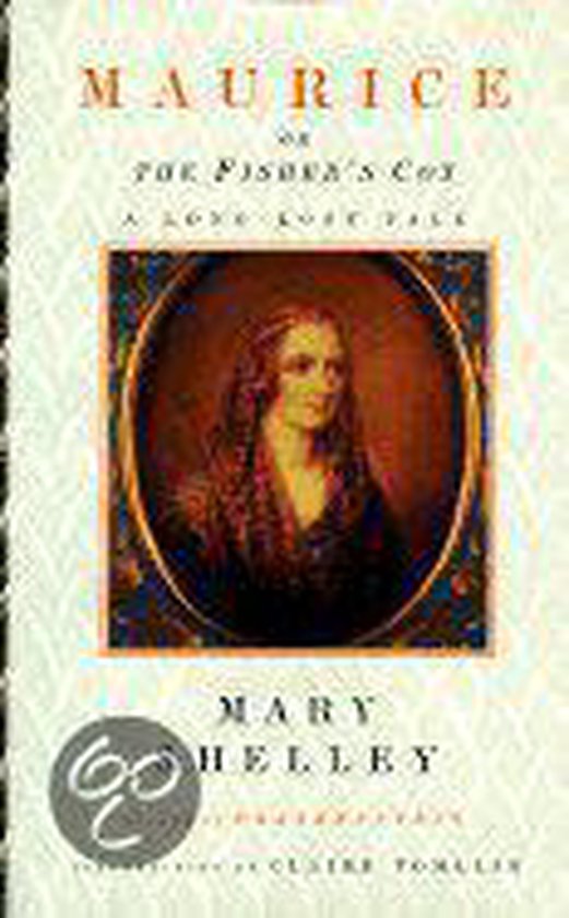 Boek kaft met portret van vrouw, 'Maurice or the Fisher's Cot' door Mary Shelley
