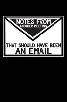 Notes From Another Meeting That Should Have Been An Email