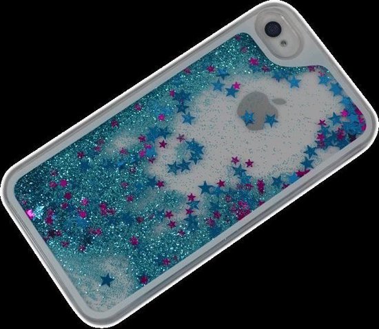 waar dan ook veiling auteursrechten Iphone 4/4s Blauw Liquid Glitter Case Hoesje | bol.com