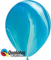 Qualatex - SuperAgate Blauw 30 cm (25 stuks)