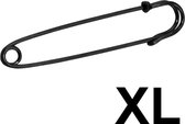 Fako Bijoux® - Sierspeld - Sjaalspeld - Vestsluiting - Vestspeld - Veiligheidsspeld - Classic XL - 89mm - Antraciet
