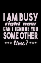 I Am Busy Right Now Can I Ignore You Some Other Time?