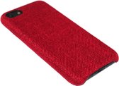 Rood stoffen hoesje Geschikt voor iPhone SE (2022/ 2020)/ 8/ 7