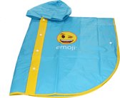 Emoji Eenhoorn Regencape met Capuchon – Blauw – Maat 116/122 | Regenjack voor Kinderen | Regenjas Unicorn | Regenponcho | Regenkleding