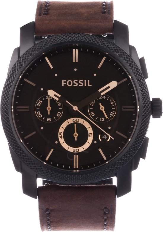 Fossil Machine FS4656 Herenhorloge  42 mm - Zwart