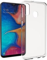 Shop4 - Samsung Galaxy A20e Hoesje - Zachte Back Case Transparant