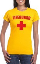 Lifeguard/ strandwacht verkleed shirt geel dames L