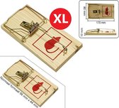 XL Traditionele Houten Muizenval Duo Pack Jumbo – 17x8cm | Ongedierte Bestrijding | Muizenval | Tegen Muizen | Anti Muizenplaag | Muis | Val | Kaas | Klap val | Klapvallen | Ook Geschikt voor Ratten