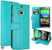 Kds Ultra Thin Wallet case cover HTC One M8 blauw