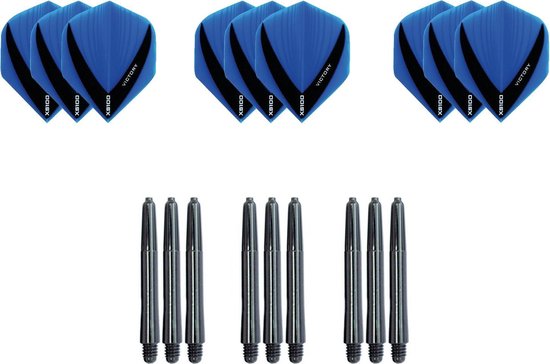 Harrows Lot De 3 Jeux Tiges Fléchettes ST Carbone Aqua Court - 9 Tiges Composite Résistant, Tailles Court/Midi/Moyen