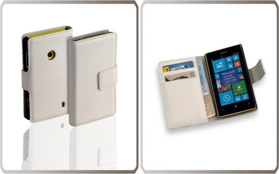 stel voor consumptie heroïne LELYCASE Book Case Flip Cover Wallet Hoesje Nokia Lumia 520 / Lumia 525 Wit  | bol.com