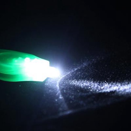 Let op type!! Mini LED-zaklamp wit licht sleutelhanger functie aan/uit-schakelaar & druk Switch(Green)