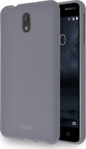 Azuri flexible cover with sand texture - grijs- voor Nokia 3