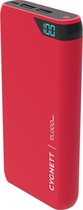 Cygnett Powerbank ChargeUp Boost - 15.000 mAh - 2x USB 2.0 aansluitingen - Inclusief Micro USB-Kabel Tot 6x volledig opladen - Rood