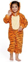 Onesie Teigetje pak kind tijger kostuum - maat 128-134 - tijgerpak oranje jumpsuit pyjama tijgertje Winnie de Poeh