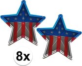 8x Wand decoraties USA - 45 cm - Amerika versiering