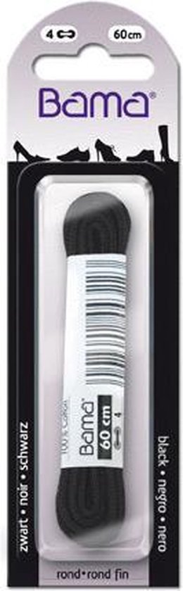 Bama veters rond Zwart - 120 cm - Veters - Uni | bol.com