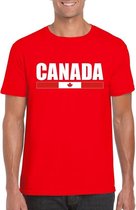 Rood Canada supporter t-shirt voor heren 2XL