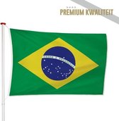 Braziliaanse Vlag Brazilië 100x150cm - Kwaliteitsvlag - Geschikt voor buiten