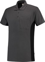 Tricorp Poloshirt Bi-Color - Workwear - 202002 - Dark Grey-Black - taille XXL