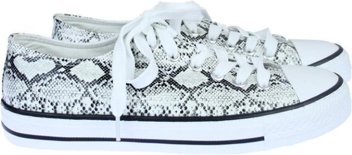 Be.Sport Sneaker Dylan Snakeprint Wit