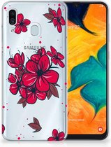 Geschikt voor Samsung Galaxy A30 | A20 TPU Hoesje Design Blossom Red