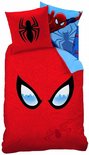 Spider-Man Mask - Dekbedovertrek - Eenpersoons - 140 x 200 cm - Blauw