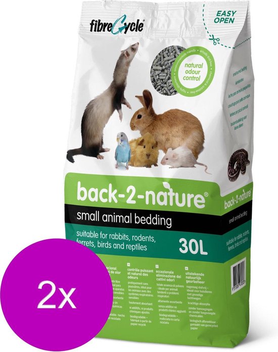 Back-2-Nature Bedding & Litter - Bodembedekking - 2 x 30 l