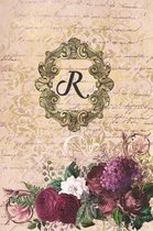 Simply Dots Dot Journal Notebook - Gilded Romance - Personalized Monogram Letter R