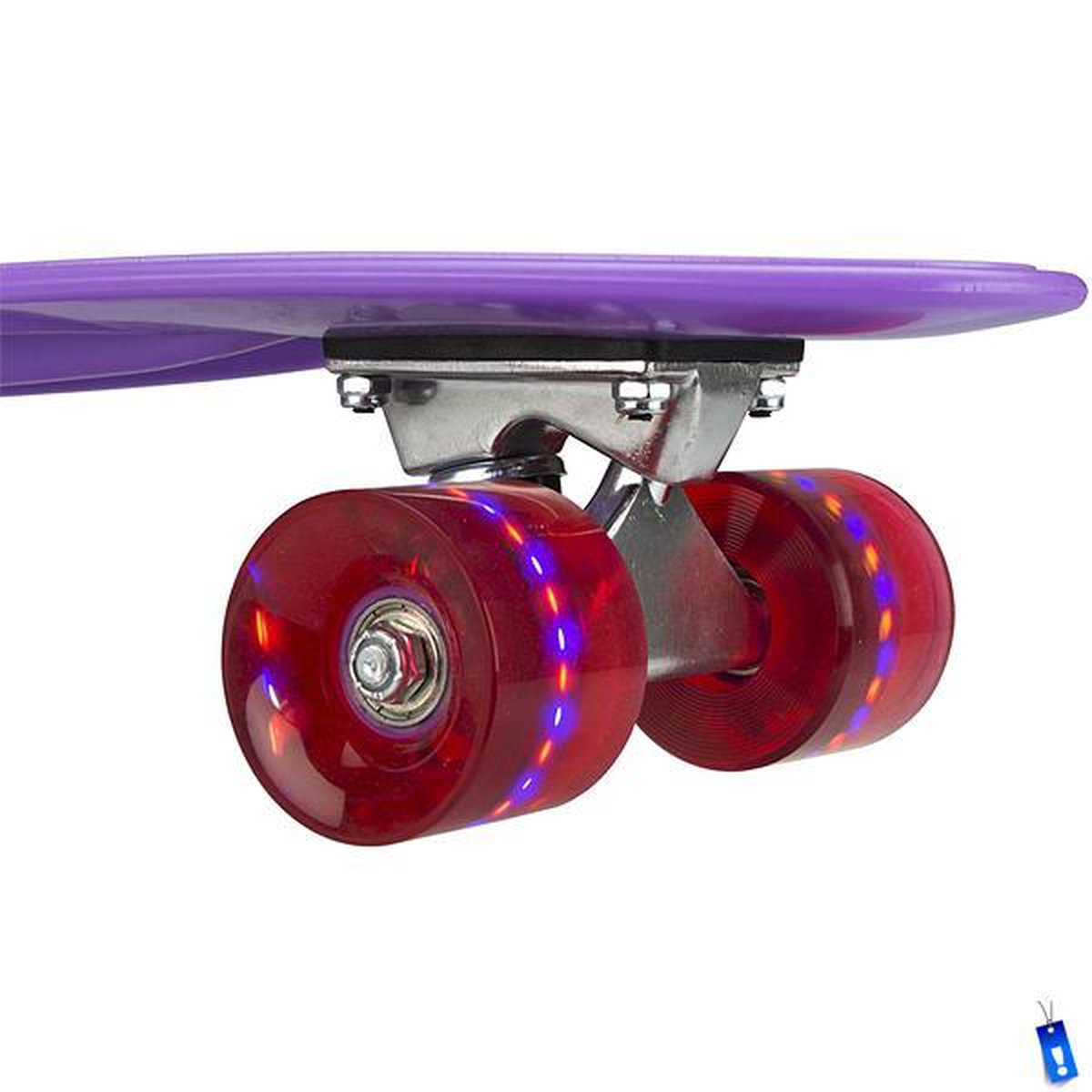 Penny Board Skateboard - Met LED wieltjes - 57 cm - Paars |