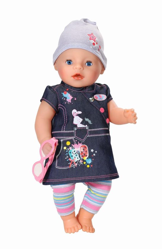 Kledingset deluxe Baby Born jeans jurkje