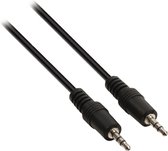 3,5mm Jack stereo audio slim kabel / zwart - 0,30 meter
