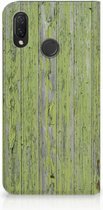 Huawei P Smart Plus Standcase Hoesje Design Green Wood