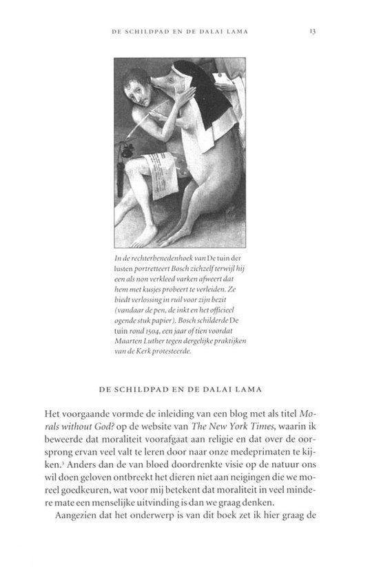 Tekstpagina met een afbeelding van 'De tuin der lusten' door Bosch, met tekst.
