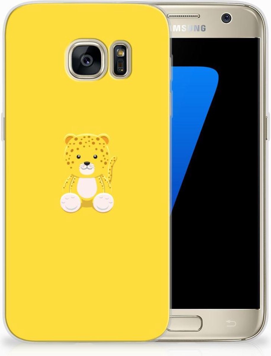Samsung Galaxy S7 Telefoonhoesje met Naam Baby Leopard