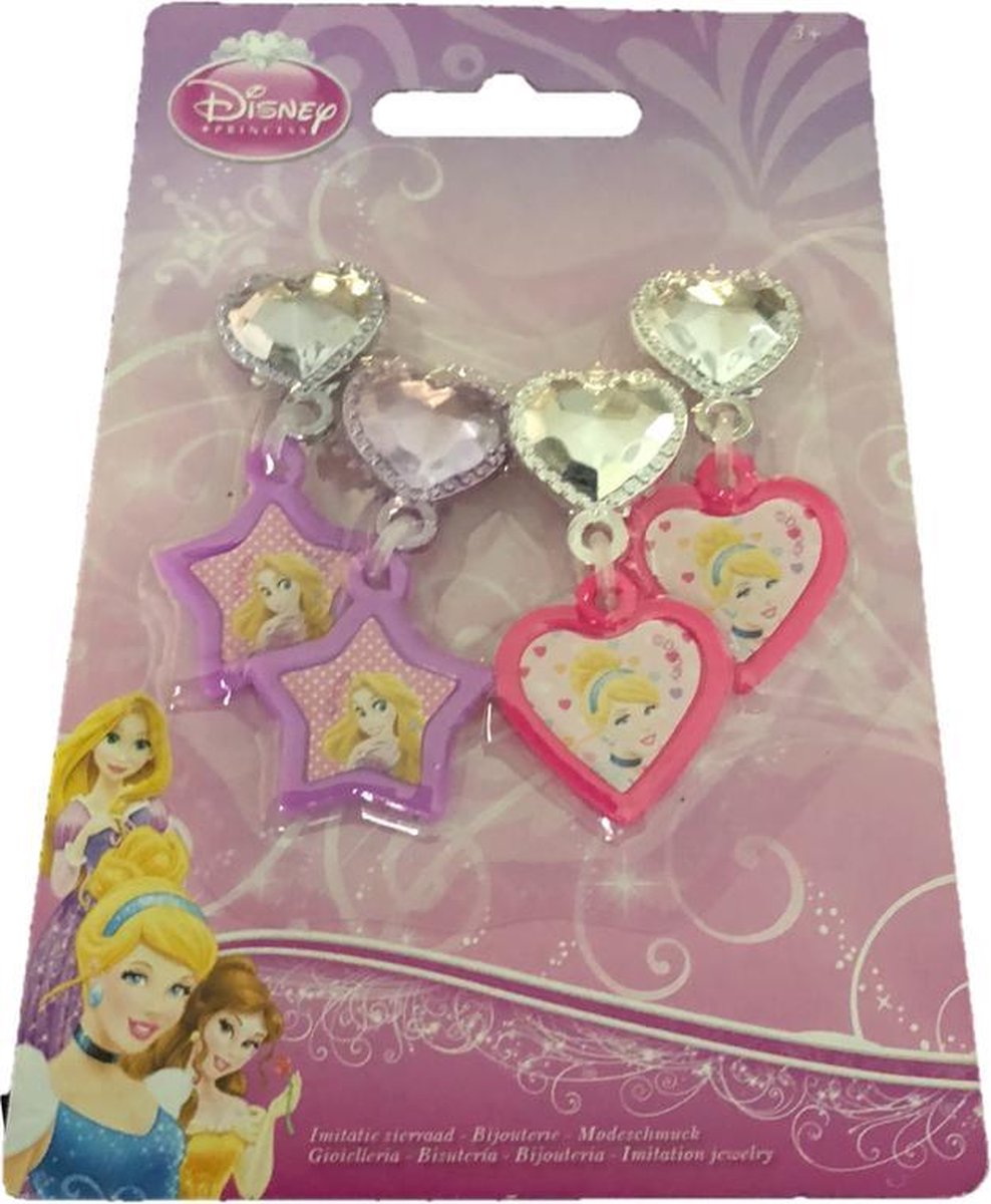 2 Paar Disney clip oorbellen Princess